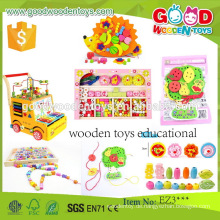 EN71 Qualitäts-hölzernes Kornspielwaren Soem / ODM buntes handgemachtes pädagogisches hölzernes Spielzeug für Kinder